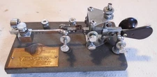 Vibroplex "Champion" Telegraph BUG Key with Gray Base and ALL Hardware