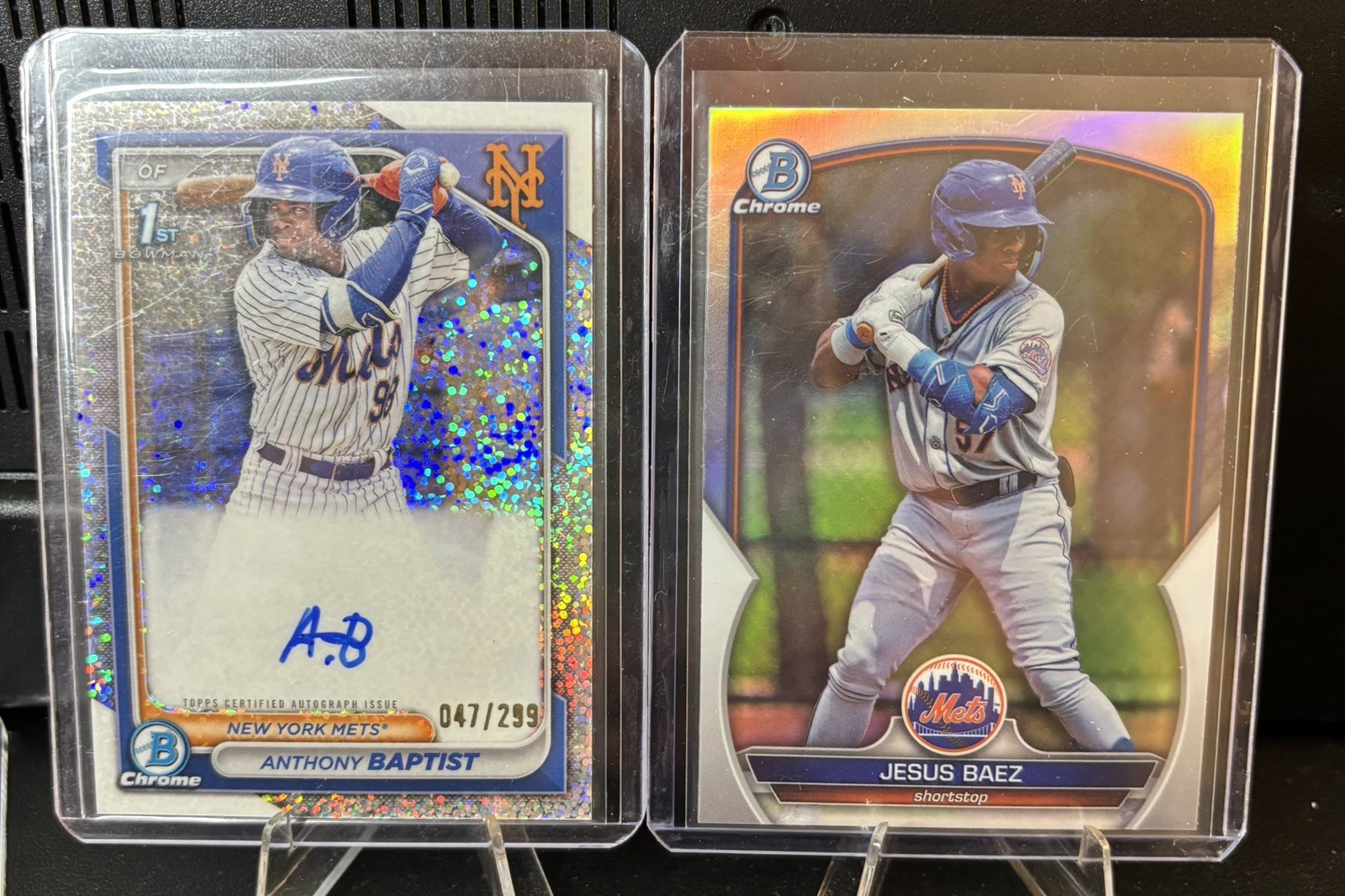 2024 Bowman Chrome 1st Anthony Baptist Speckle Refractor Auto /299 Mets #CPA-AB