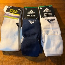 3 Pair Adidas OTC Soccer Socks Medium Navy White NWT Climacool Climalite