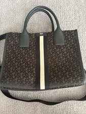 dkny handbag tote black and white