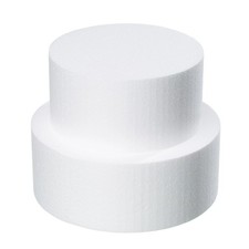 Fake Cake Rounds Styrofoam Dummies Set 2 Tiers 8/10 Inch 4 Inch Tall