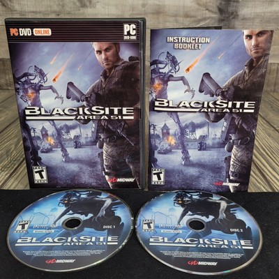 BlackSite: Area 51 (PC, DVD-ROM, 2007)  Complete w/Manual & Card Excellent