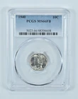 1940 Mercury Dime MS66 FB PCGS Blue Label
