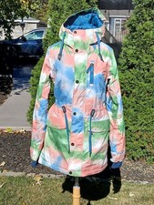 Burton Prowess DryRide Snowboard Ski Jacket Coat Multicolor Hooded Sz S