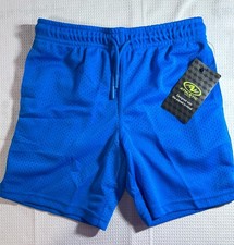 3 pair Athletic Works Boys Mesh Activewear Shorts S 6-7 Blue Red Gray Pockets