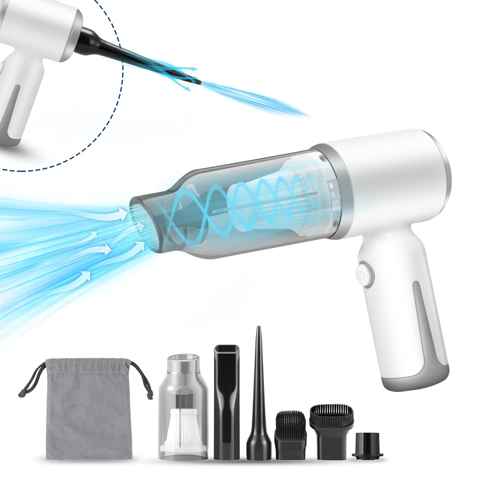 Vacuum Cleaner, 8000PA Car Vacuum Portable Cordless，3 in 1 Handheld Vacuum， D...