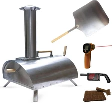 Pellethead PoBoy Outdoor Pellet Pizza Oven Wood Fired Grill w/ Accessories Kit