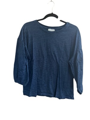 NWT Universal Thread Small Indigo Blue Drop Shoulder Balloon Sleeve Top #MQ25