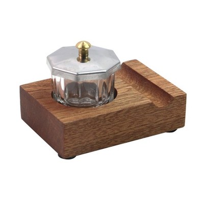 Crapyt Ink Well for Dip Pen Calligraphy Holder Dip Pen Holder Wood Desktop Pe...