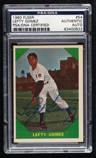 PSA/DNA 1960 Fleer Baseball Greats Lefty Gomez Certified Authentic Auto HOF 1q7