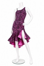 Victoria Blitz CHICCA Latin Dance Dress Pink Animal Print Made in Italy Size S