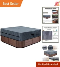 Waterproof Hot Tub Cover Heavy Duty Polyester UV Resistant Outdoor Protector