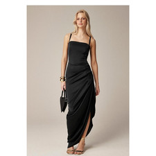 NWT J. Crew Collection Asymmetrical Ruched Dress In Stretch Satin 12