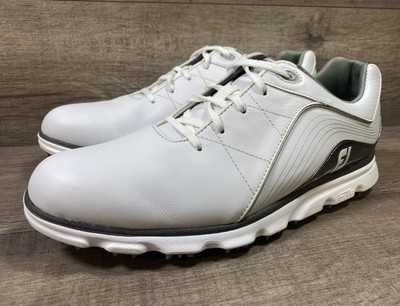 Footjoy Pro SL Spikeless Golf Shoes White Silver Comfort Mens Size 8