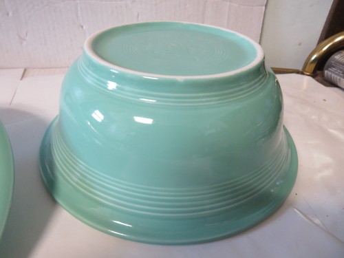 Vintage 80s Fiesta Ware Covered 9”Dish with Lid Sea Mist Teal Green. USA - Afbeelding 5 van 7