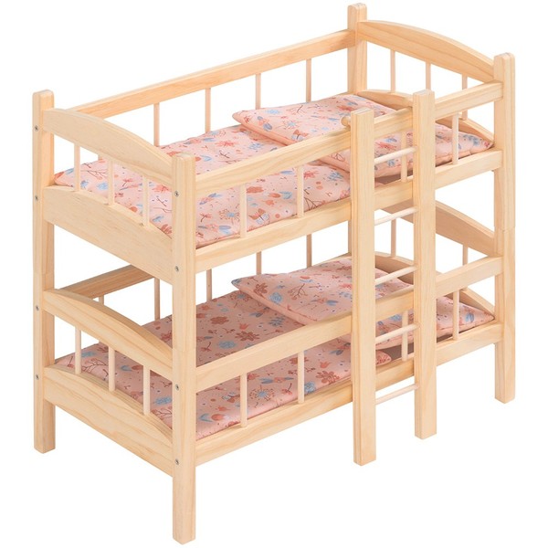 "Howa Puppenbett Etagenbett FüR Puppen Aus Holz \"Miniflowers\"Teilbar, B-Ware"-image