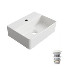 Tiefe Waschbecken Aufsatzwaschbecken aus Keramik Waschbecken 39 x 30 cm HOROW
