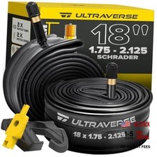 18" Bike Inner Tubes 18 x 1.75, 1.95, 2.00, 2.10, 2.125 Heavy Duty Butyl