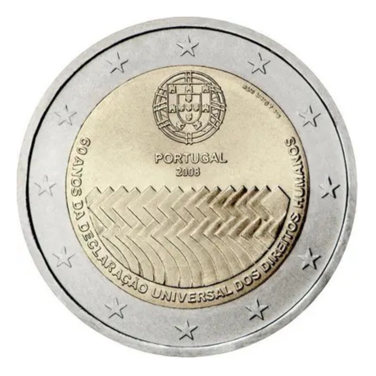 2 euro commémorative Portugal 2008 - Déclaration des Droits de l'Homme