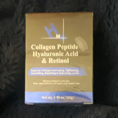 HM Collagen Peptide Hyaluronic Acid Retinol Face Anti-Aging Cream SPF 10 1.05oz