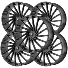 (Set of 5) Asanti ABL-18 Matar 24x9 6x135/6x5.5" +15mm Gloss Black Wheels Rims