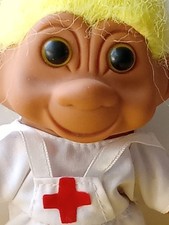 Russ Troll Red Cross Nurse 5" with Yellow Hair With Clothes