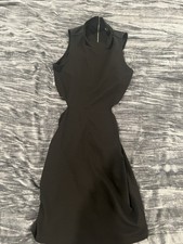 Elegant Black Sleeveless Cutout Dress Size L by Fashion Nova