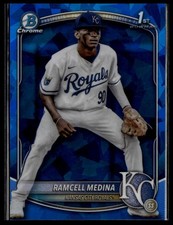 2025 Bowman Chrome Sapphire Ramcell Medina #BCP-187 1st Kansas City Royals