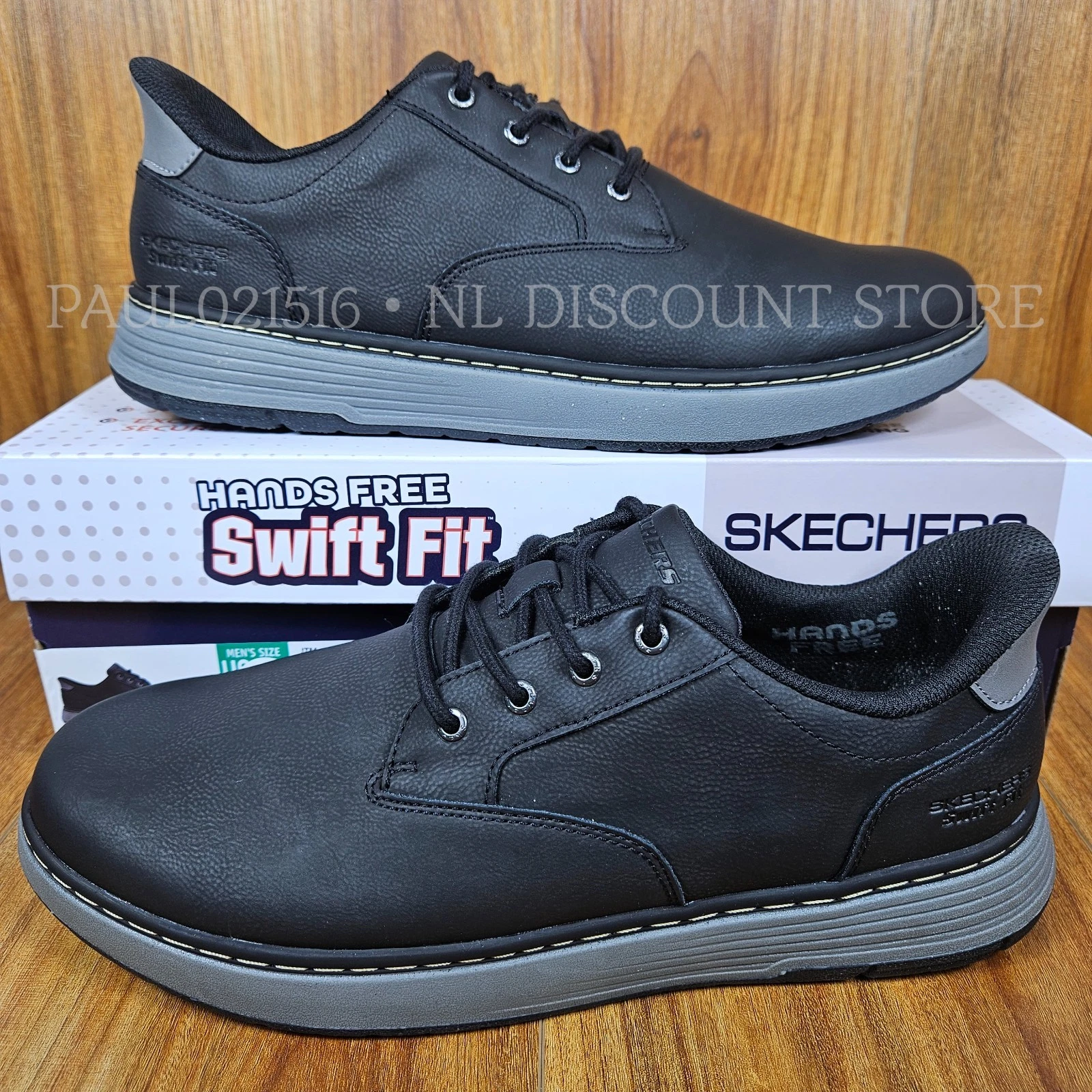 SKECHERS Men's Swift Fit Hands Free Relaxed Fit Memory Foam Casual Shoes ~ Black
Opens in a new wind