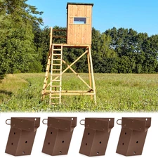 Deer Stand Brackets, 4X4 Powder Coated Steel Elevator Brackets for Outdoor Hunti