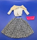 Vintage Barbie Doll Fashion PAK Whtie Cardigan Sweater Excellent ~ 1960's