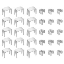 uxcell 5 Zipper Slider Retainers Kit, 20Pcs Bottom Stops 40Pcs 5, Silver