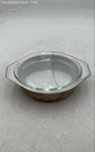 Pyrex Brown White Glass Home & Kitchenware Bakeware Bowl Oval Dish