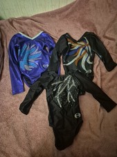 Lot 28 Set Of 3 Ozone Youth Small Leotards