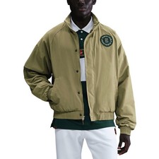 Nike Court Heritage Men's Tennis Jacket Olive Green - Size Large - HQ1744-276