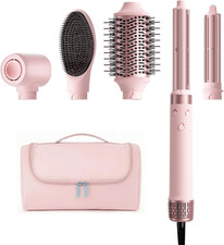 Dual Voltage Hair Dryer Brush - 5 in 1 Hot Air Styler Wrap with Auto Wrap Curler