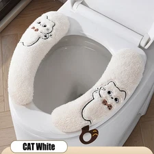 Soft Bathroom Toilet Seat Cover Pad Cushion Closestool Warmer Cover Mat Washable