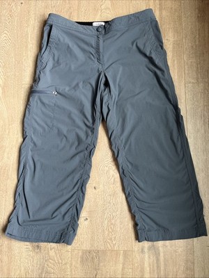 LL Bean Comfort Trail Pants Women's 8 Gray Capri Cargo 22'' Hiking 268920