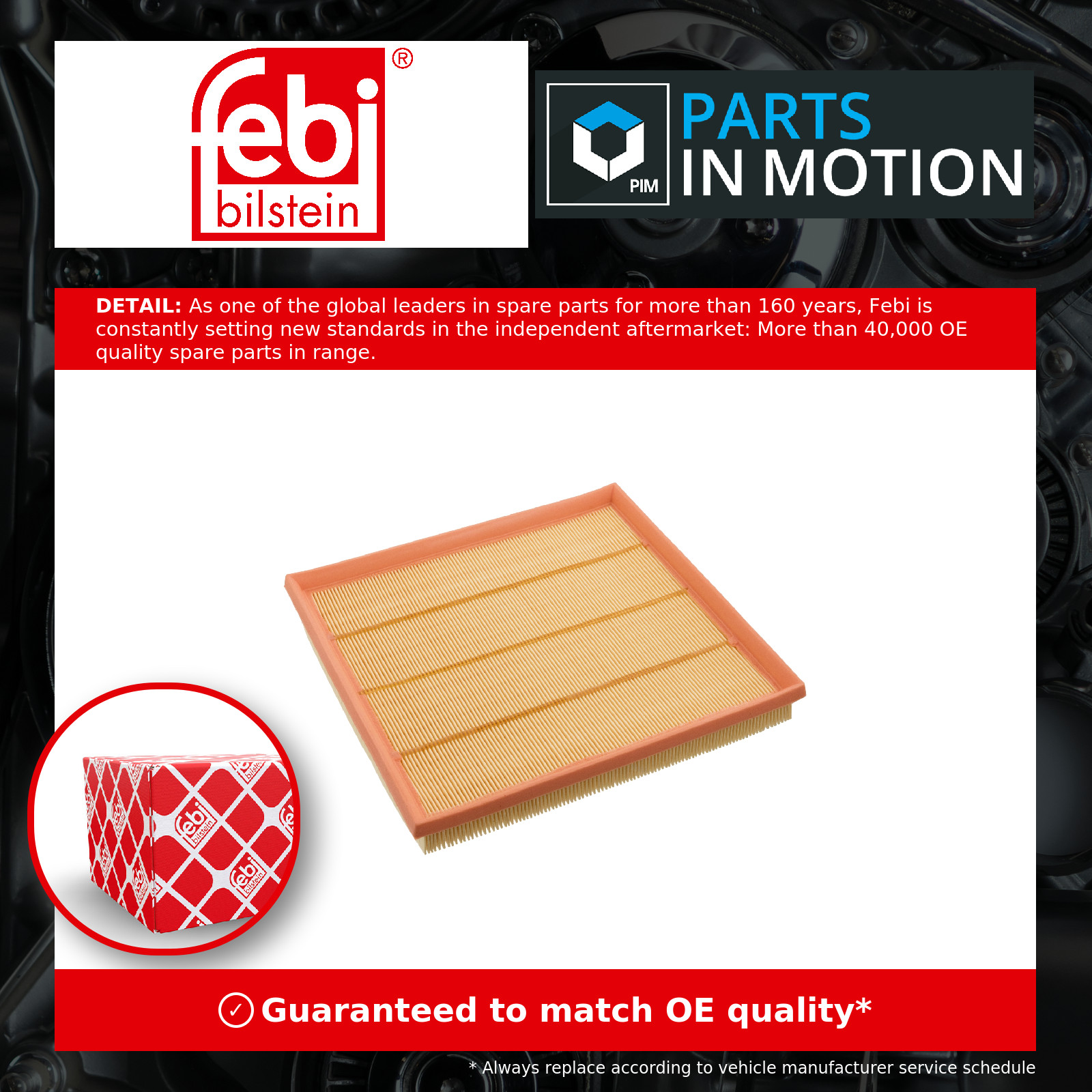 Air Filter 100362 Febi 13717571355 Genuine Top Quality Guaranteed New