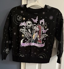 New Girls The Nightmare Before Christmas Sweatshirt Jack And Sally 6/6x NWT