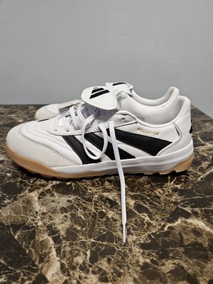 Adidas Predator Turf Trainer Soccer Shoes White/Black Mens size 8.5 IH5076
