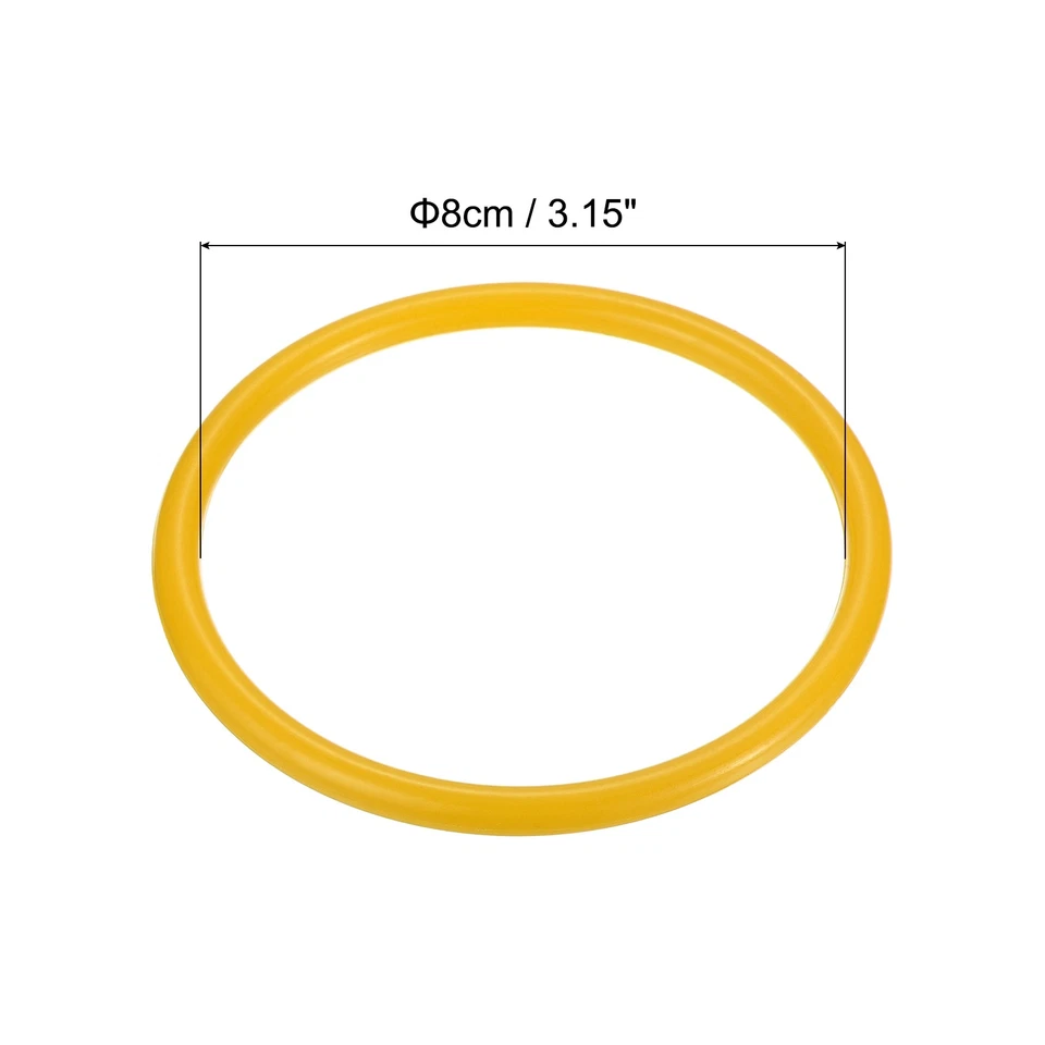 Carnaval Lancer Anneaux 8.5cm ID 12Pcs Cerceau pour Externe fête jeu stand jaune - Photo 2/4