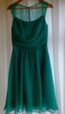 B2 JASMINE Chiffon & Lace Floaty PROM Evening Party Bridesmaid DRESS UK 14 New