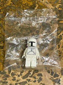LEGO STAR WARS WHITE BOBA FETT 2010 TOY FAIR SDCC WITH BOOKLET & STICKER SHEET