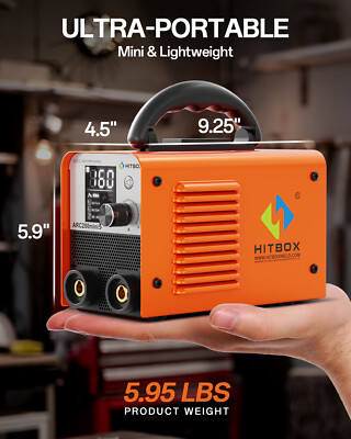 HITBOX Portable 2IN1 160Amp Mini ARC MMA Lift TIG Stick Welder 110V ARC200 NEW