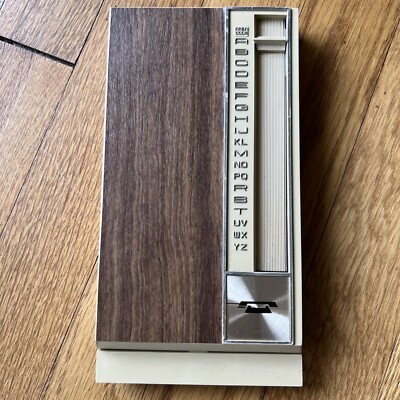 Donating Soon! VTG Park Sherman Phone Index Desktop Push Button Wood Grain Look