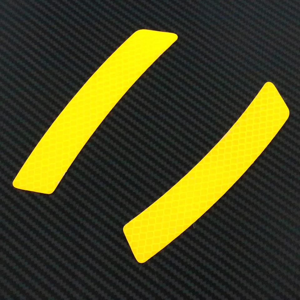 4x Señal de advertencia autoadhesiva adhesiva reflectante cejas rueda coche súper amarilla Foto 4 de 4