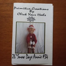 Primitive Style Sewing PATTERN Snow Dayze Annie Snowballs Approx 26 Inches Tall