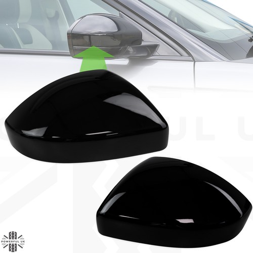 Gloss Black mirror cap top cover accessory door for Jaguar FPace side wing shell - 第 1/7 張圖片