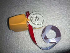 Vintage 1970's Dennison Mini Label-Mate Yellow Miniature Label Maker-1roll tape